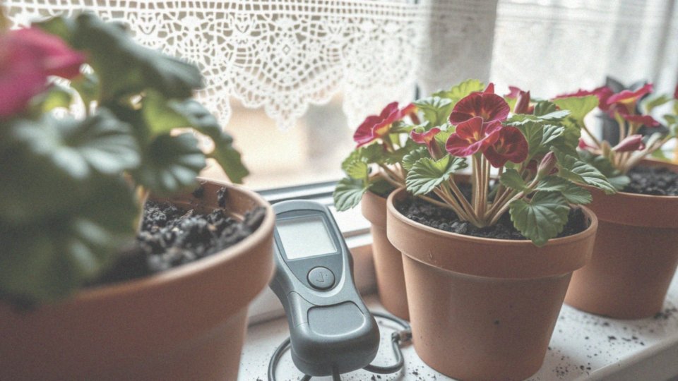 Jak monitorować wilgotność podłoża przy uprawie pelargonii?
